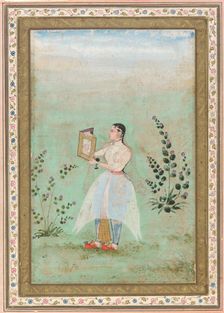 Lady with a Portrait of Jahangir, ca. 1603. Creator: Unknown
