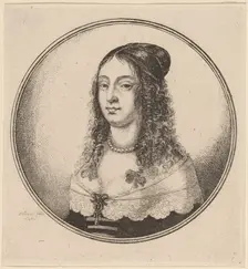 Lady with Ribbons on Curls, 1646. Creator: Wenceslaus Hollar