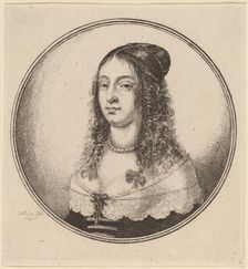 Lady with Ribbons on Curls, 1646. Creator: Wenceslaus Hollar