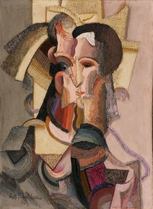 Lady with Straw Hat, 1922. Creator: Procházka, Antonin (1882-1945)