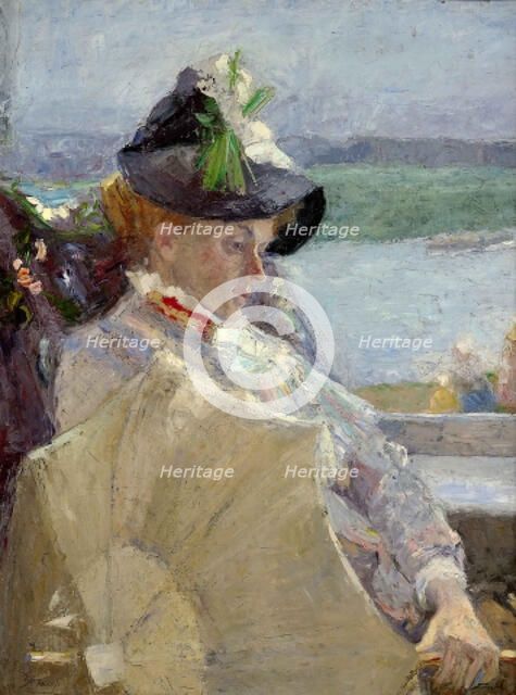 Lady with the umbrella, 1888. Creator: Toorop, Jan (1858-1928).