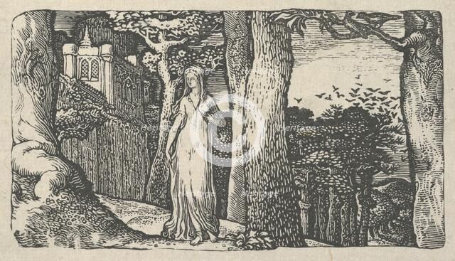 Lady with the Rooks, 1829. Creator: Edward Calvert.