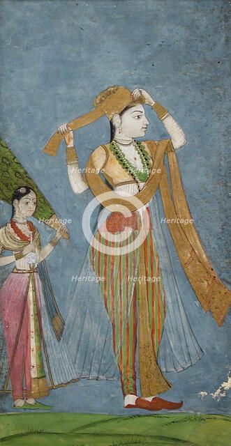 Lady Wrapping Her Turban, between 1675 and 1700. Creator: Unknown.