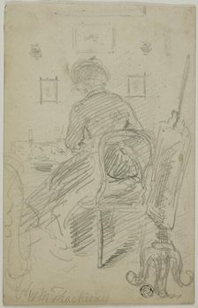 Lady Writing (Back View), n.d. Creator: William Makepeace Thackeray