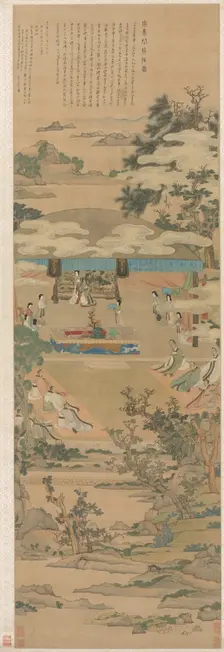 Lady Xuanwen Giving Instruction on the Rites of Zhou, 1638. Creator: Chen Hongshou (Chinese, 1598/99-1652)