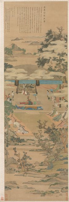 Lady Xuanwen Giving Instruction on the Rites of Zhou, 1638. Creator: Chen Hongshou (Chinese, 1598/99-1652)