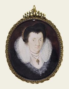 Lady Anne Bacon, c1600. Creator: Isaac Oliver I