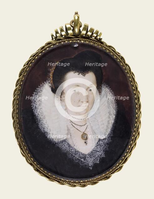 Lady Anne Bacon, c1600. Creator: Isaac Oliver I.