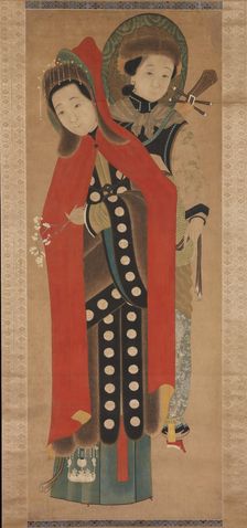 Lady and Attendant, 19th century. Creator: Unknown