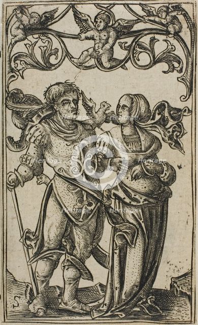 Lady and Gentleman Walking to the Right, 1500/25. Creator: Master S.