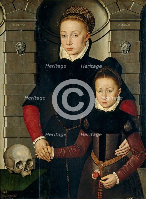 Lady and Girl, 1567. Creator: Adriaen van Cronenburgh.