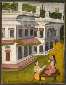 Lady and Her Confidante, c. 1800. Creator: Unknown
