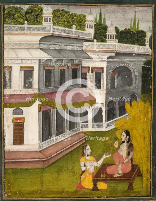 Lady and Her Confidante, c. 1800. Creator: Unknown.