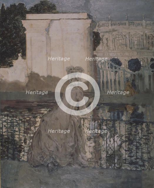 Lady at the pond. Artist: Somov, Konstantin Andreyevich (1869-1939)