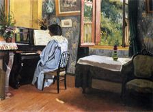 Lady at the Piano 1904. Artist: Félix Vallotton