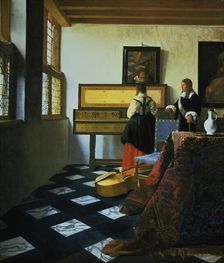Lady at a Virginal c1652-1675. Artist: Jan Vermeer