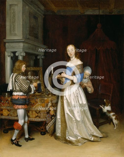 Lady at Her Toilette, c1660. Creator: Gerard Terborch II.