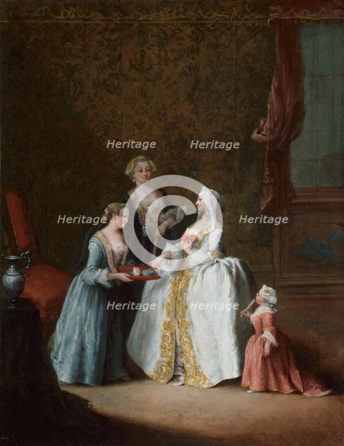 Lady at Her Toilette, late 1740s. Creator: Pietro Longhi.