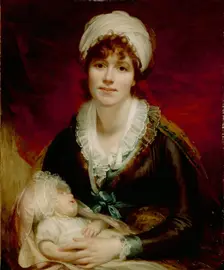 Lady Beechey and Her Baby, c1800. Creator: Sir William Beechey