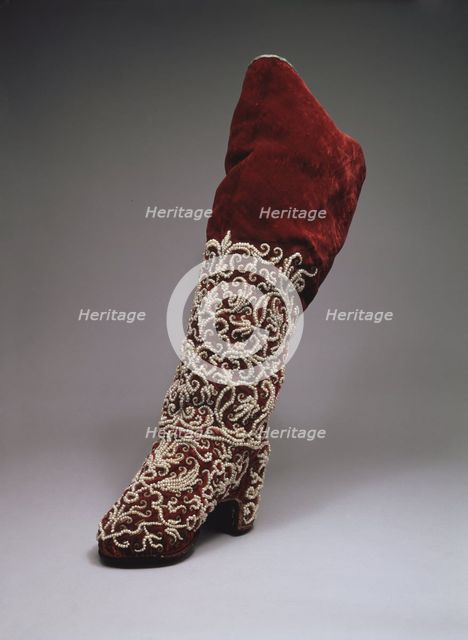 Lady boot, Second Half of the 17th cen.. Artist: Russian master  