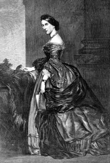 Lady Burdett-Coutts, from the portrait by J. R. Swixton, at the Cancer Hospital, Brompton, 1871. Creator: Unknown