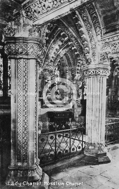 Lady Chapel, Rosslyn Chapel, Midlothian, Scotland, 20th century. Artist: Unknown