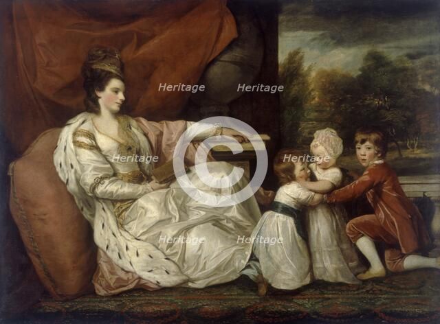 'Lady Charlotte Williams-Wynn and her three eldest children', 1778. Artist: Lady Charlotte Williams-Wynn