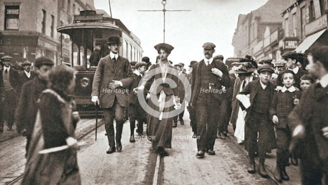 Lady Constance Lytton, British suffragette, Newcastle, 9 October 1909. Creator: Unknown.