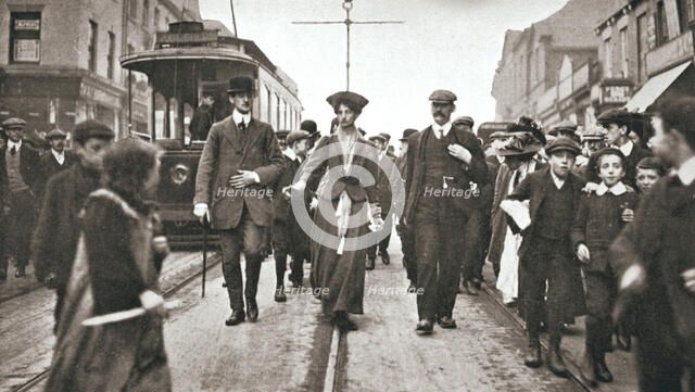 Lady Constance Lytton, British suffragette, Newcastle, 9 October 1909. Artist: Unknown