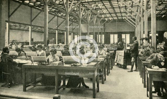 'Lady Clerks Tabulating the American Census Returns', 1901. Creator: Unknown.