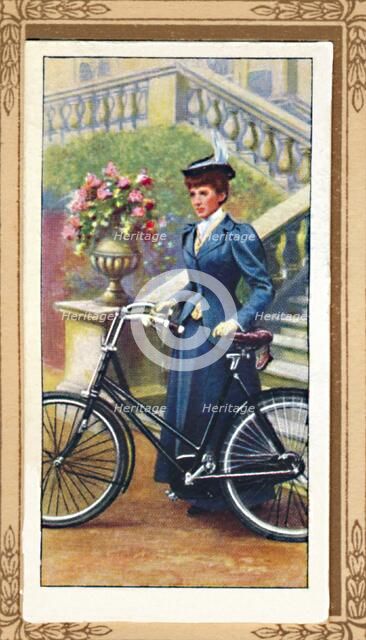 'Lady Cyclist, 1896', 1939. Artist: Unknown.