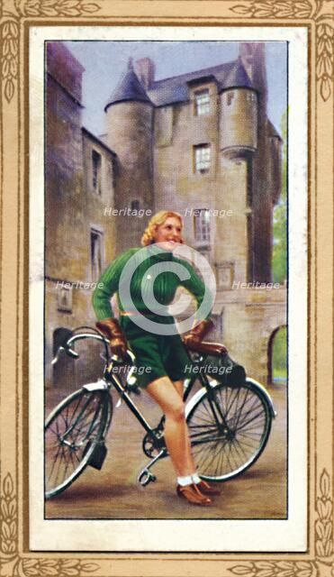 'Lady Cyclist, 1939', 1939. Artist: Unknown.