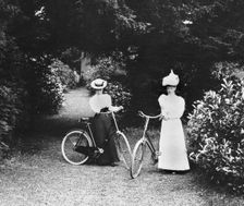Lady Cyclists is Maderia 1898. Creator: Unknown