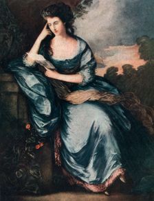 Lady Douglas in the Garden 18th century (1912).Artist: A James