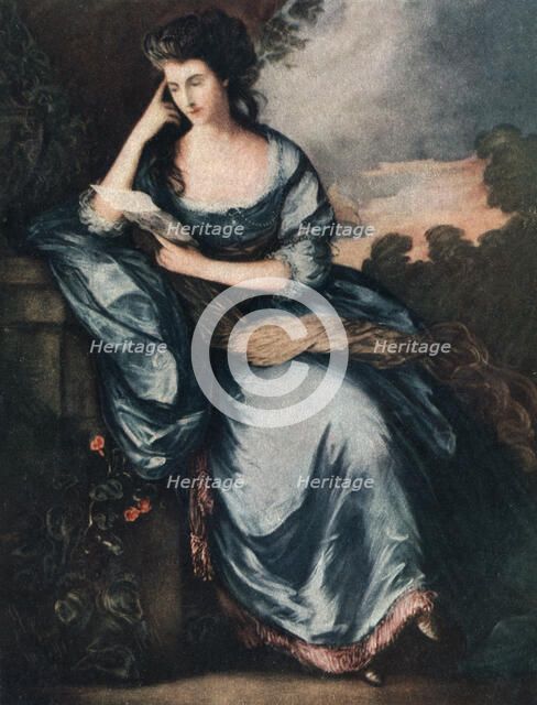 'Lady Douglas in the Garden', 18th century (1912).Artist: A James