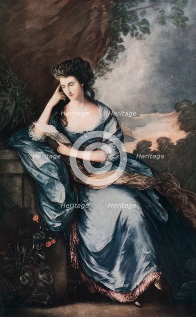 'Lady Douglas in the Garden', c1784, (1912).Artist: Abel Jamas