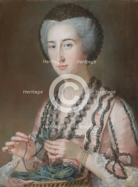 Lady Dungarvan, Countess of Ailesbury (née Susannah Hoare), about 1760. Creator: Mary Hoare.