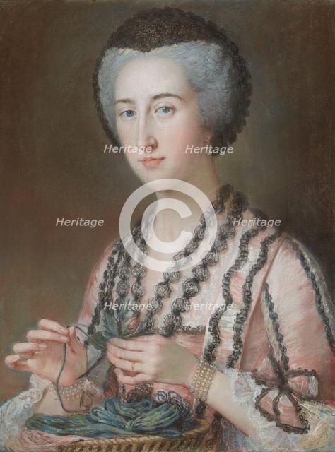 Lady Dungarvan, Countess of Ailesbury (née Susannah Hoare), about 1760. Creator: Mary Hoare.