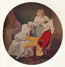 Lady Easy's Steinkirk: A Scene from The Fearless Husband by Colley Cibber c1790. Artist: Francis Wheatley