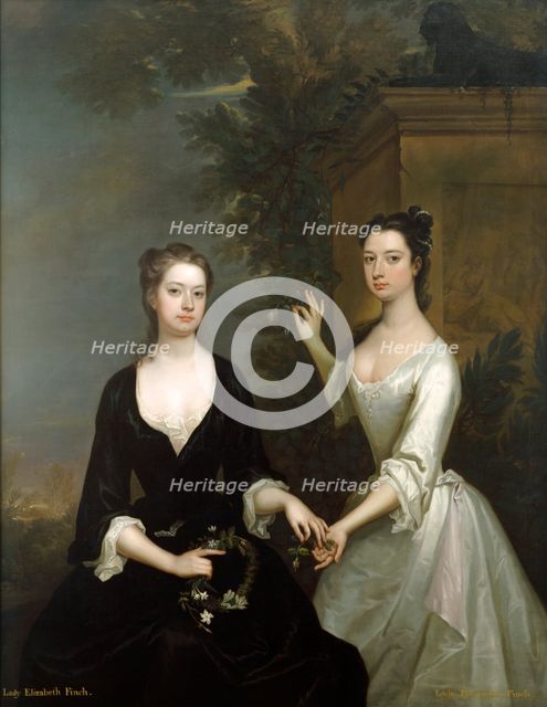 Lady Elizabeth and Lady Henrietta Finch, c1730-c1731. Artist: Charles Jervas.
