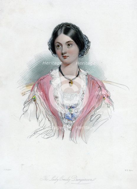 Lady Emily Dungarvon, 19th century.Artist: WH Mote