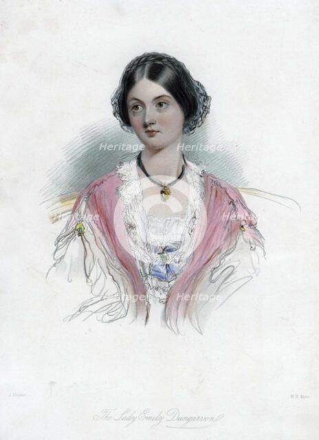 Lady Emily Dungarvon, 19th century.Artist: WH Mote