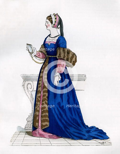 Lady from the court of Francis I of France, 16th century (1882-1884). Artist: Unknown
