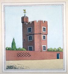 Lady Garret's Tower, Green Street House, East Ham, Newham, London, c1800. Artist: Anon