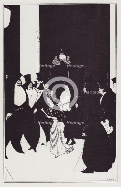 Lady Gold's Escort, 1894. Creator: Aubrey Beardsley.