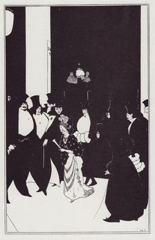 Lady Gold's Escort, 1894. Creator: Aubrey Beardsley