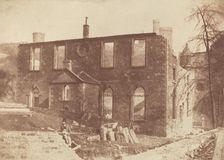 Lady Glenorchy's Chapel during demolition, on the site of Waverley Station, c. 1846. Creators: David Octavius Hill, Robert Adamson