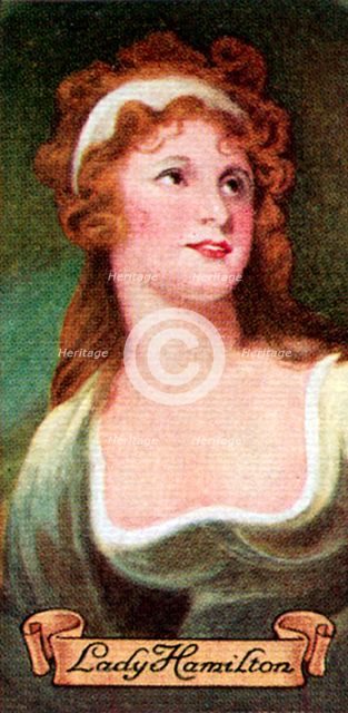 Lady Hamilton, taken from a series of cigarette cards, 1935. Artist: Unknown