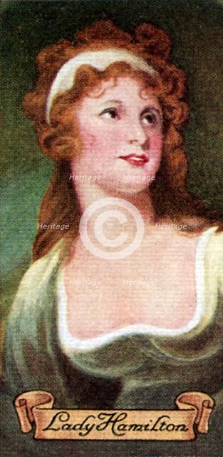 Lady Hamilton, taken from a series of cigarette cards, 1935. Artist: Unknown