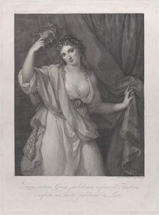 Lady Hamilton as the Comic Muse, Thalia, 1791. Creator: Raphael Morghen